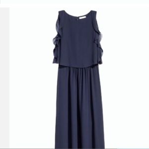 Navy blue H&M crepe dress size 14
